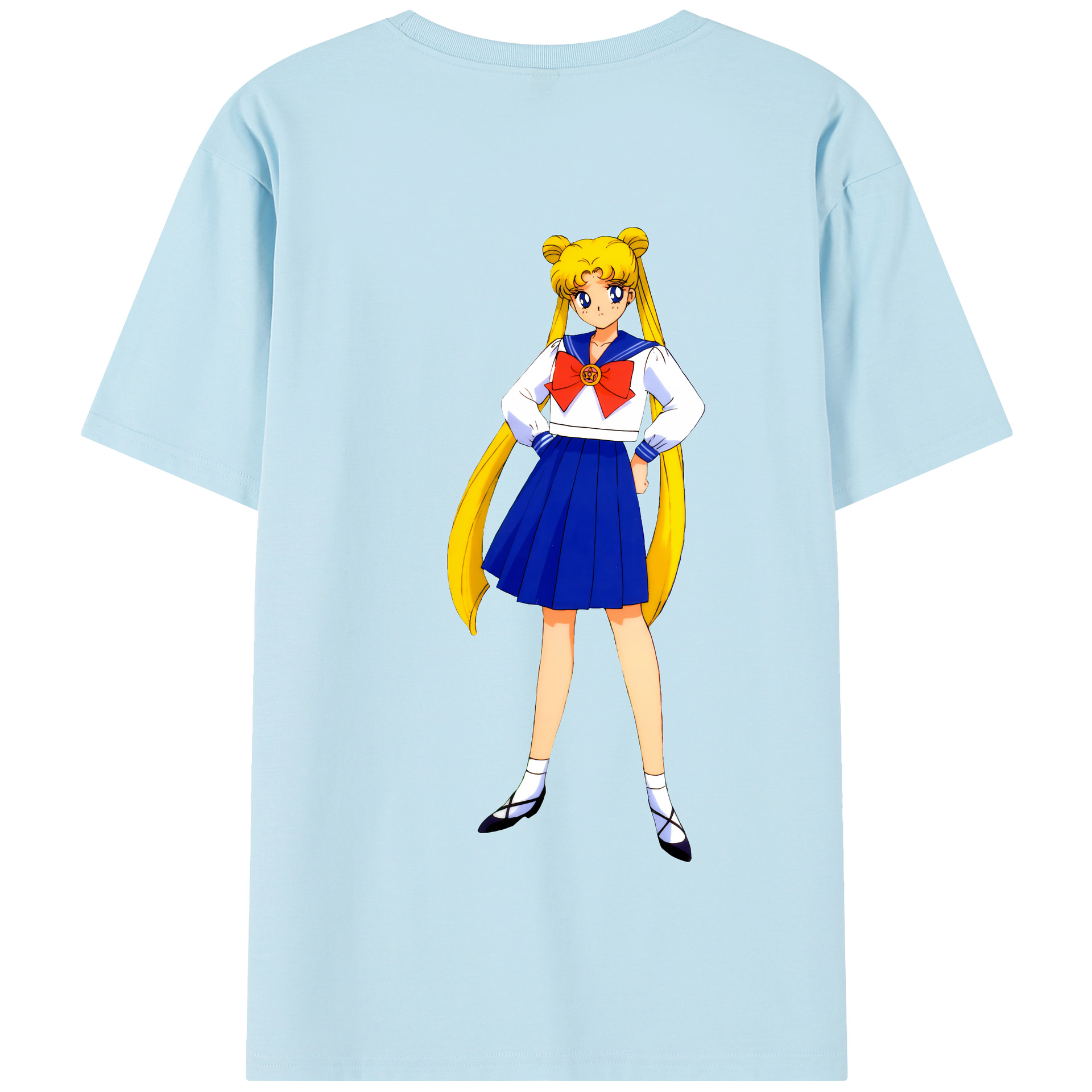 （画像用） 美少女戦士セーラームーン 愛野 美奈子 あいの みなこ Sailor Moon Aino Minako 綿100％半袖Tシャツ（背面プリント）